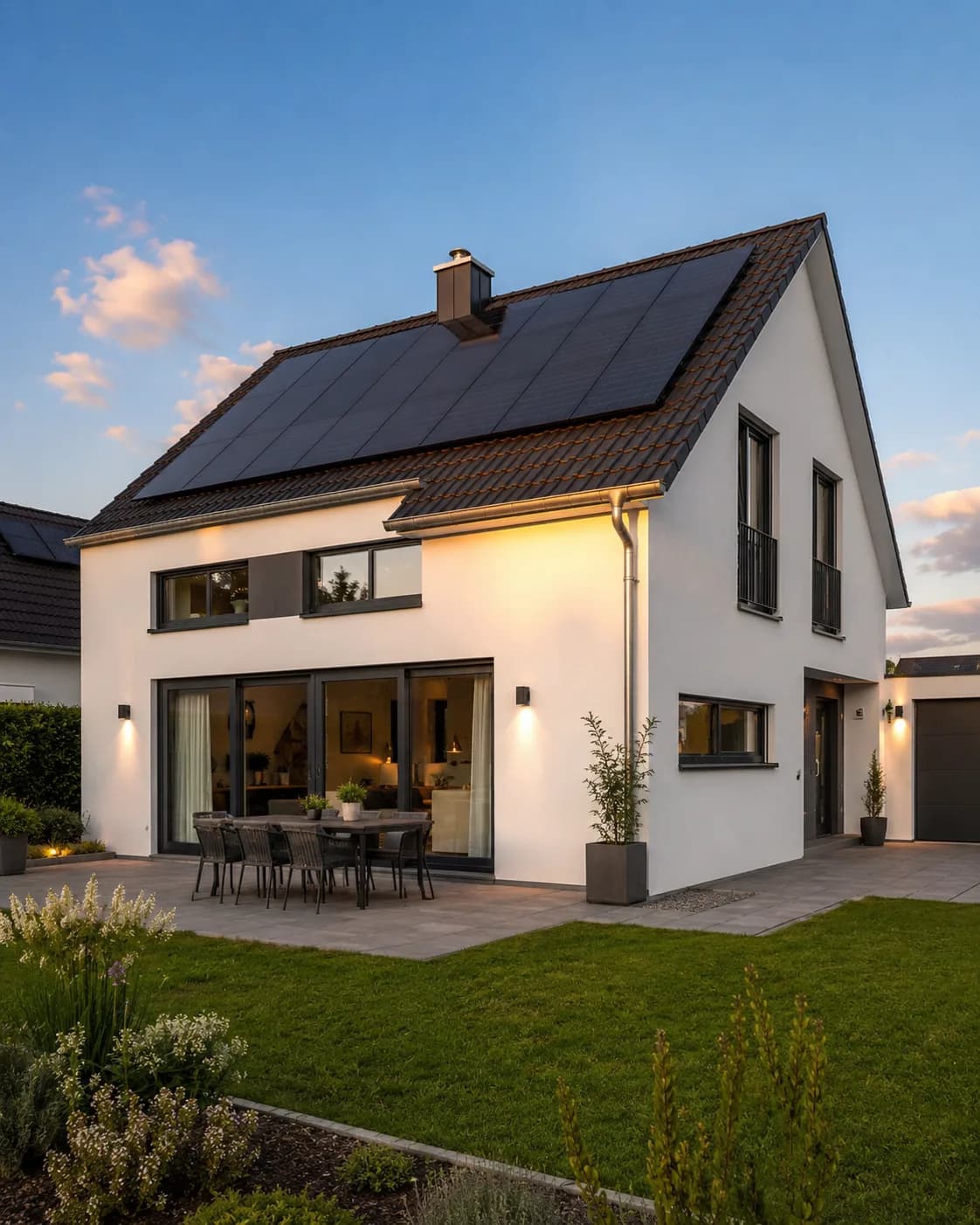 Privates Wohnhaus mit Photovoltaik-Anlage